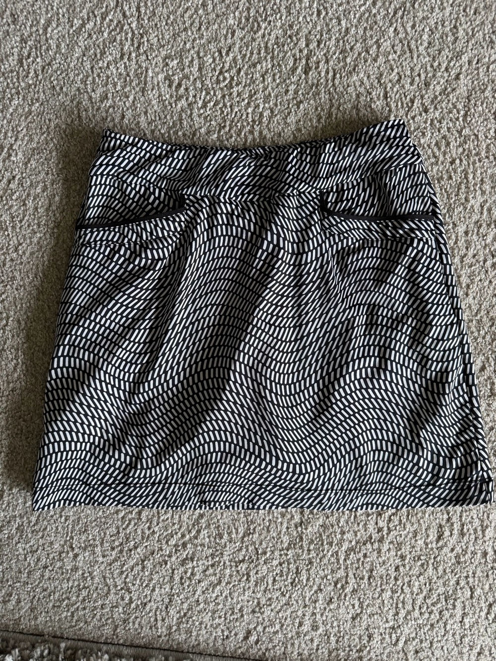 Black & White Geometric Mini Skirt